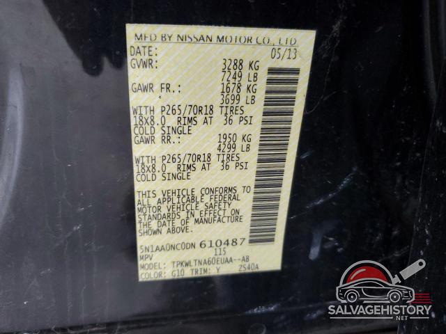5N1AA0NC0DN610487 2013 NISSAN ARMADA photo no. 13