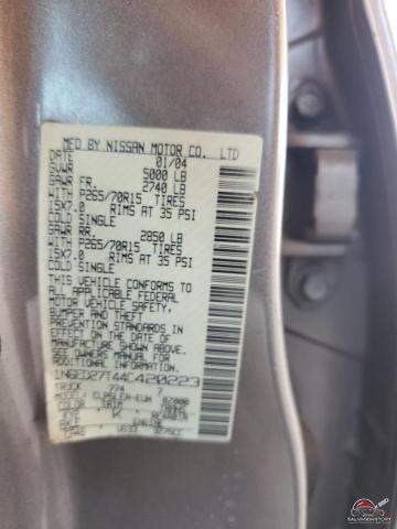 1N6ED27T44C420223 2004 NISSAN FRONTIER photo no. 12