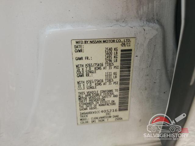 1N6AD0EV1CC405216 2012 NISSAN FRONTIER photo no. 12