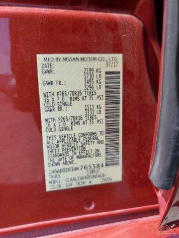 1N6AD0ER1HN765584 2017 NISSAN FRONTIER photo no. 13