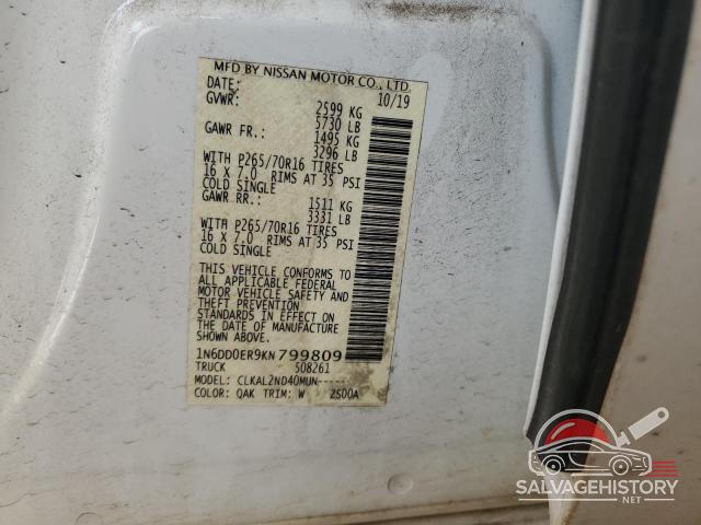 1N6DD0ER9KN799809 2019 NISSAN FRONTIER photo no. 13