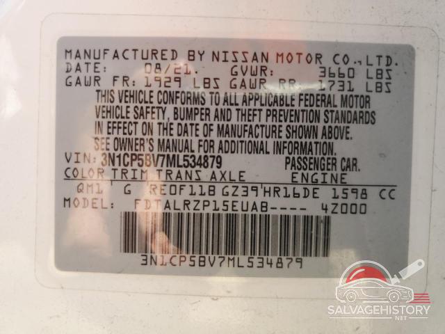 3N1CP5BV7ML534879 2021 NISSAN KICKS photo no. 14