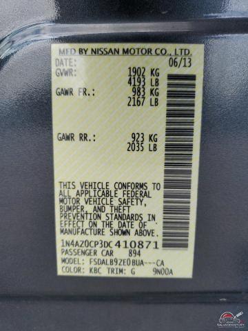 1N4AZ0CP3DC410871 2013 NISSAN LEAF photo no. 13