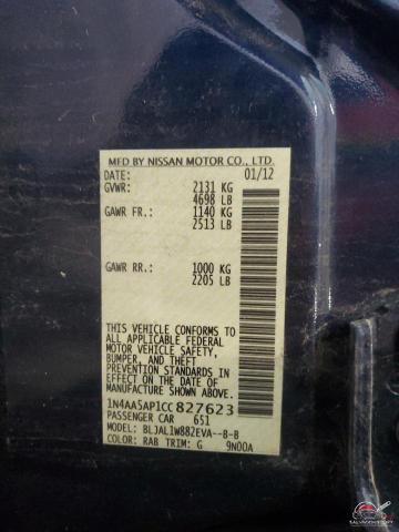 1N4AA5AP1CC827623 2012 NISSAN MAXIMA photo no. 13