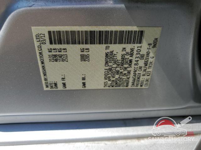 1N4AA5AP4CC843301 2012 NISSAN MAXIMA photo no. 12