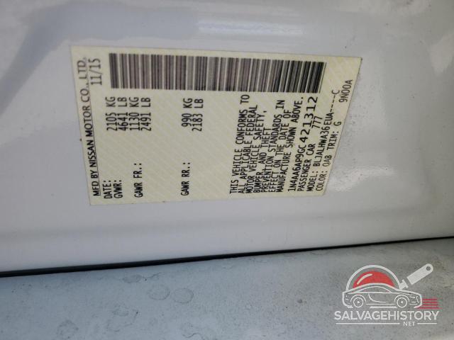 1N4AA6AP9GC421312 2016 NISSAN MAXIMA photo no. 13