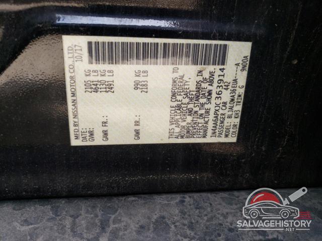 1N4AA6APXJC363914 2018 NISSAN MAXIMA photo no. 12
