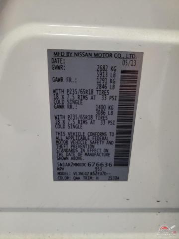 5N1AR2MMXDC676636 2013 NISSAN PATHFINDER photo no. 13