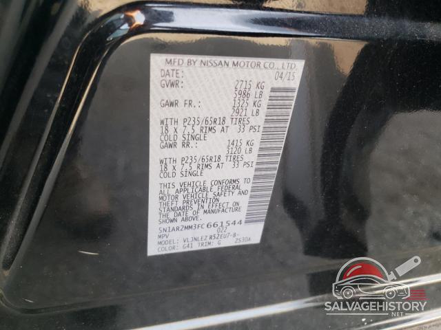 5N1AR2MM3FC661544 2015 NISSAN PATHFINDER photo no. 14