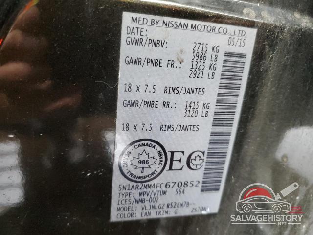 5N1AR2MM4FC670852 2015 NISSAN PATHFINDER photo no. 13
