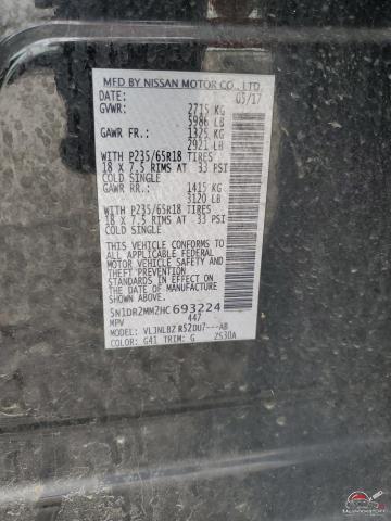5N1DR2MM2HC693224 2017 NISSAN PATHFINDER photo no. 13