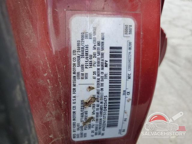 4N2ZN15T51D825475 2001 NISSAN QUEST photo no. 13