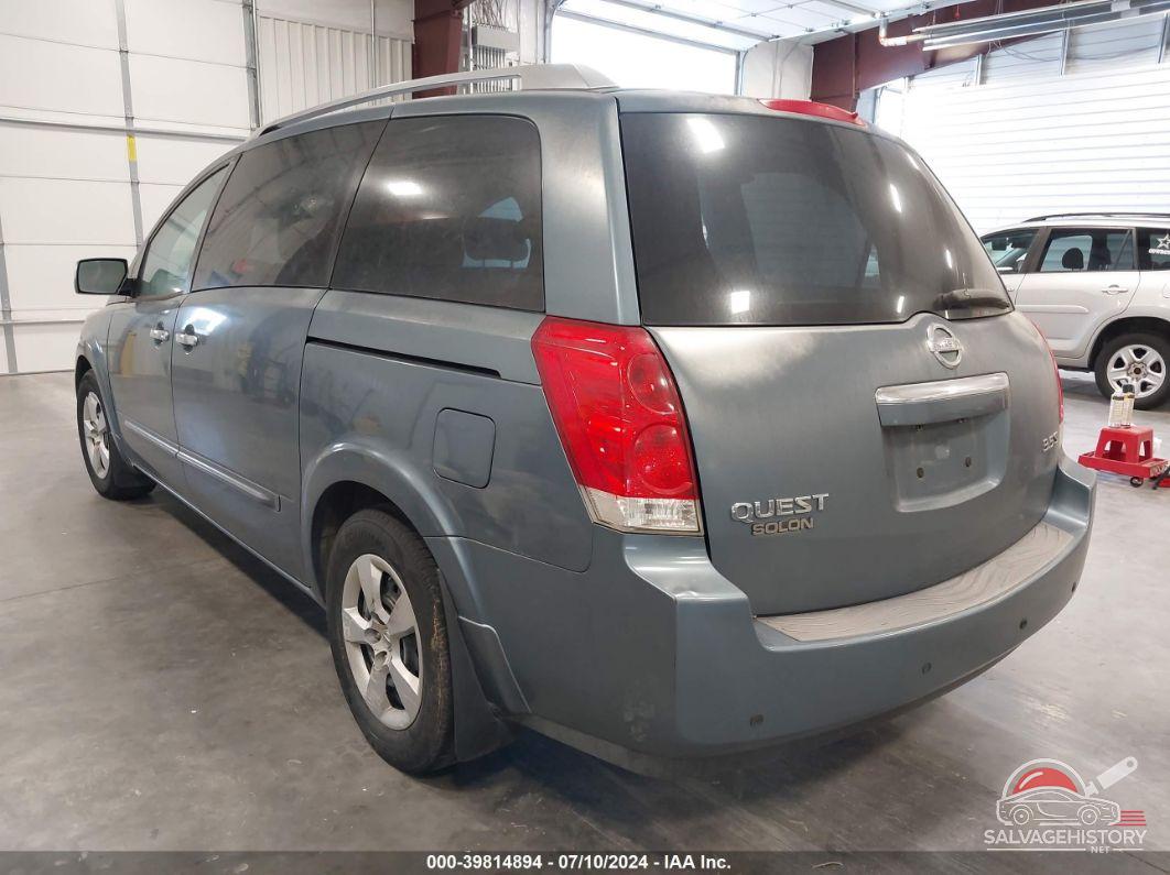 5N1BV28UX9N100356 2009 NISSAN QUEST photo no. 3