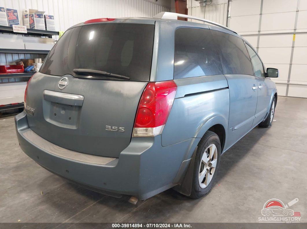 5N1BV28UX9N100356 2009 NISSAN QUEST photo no. 4