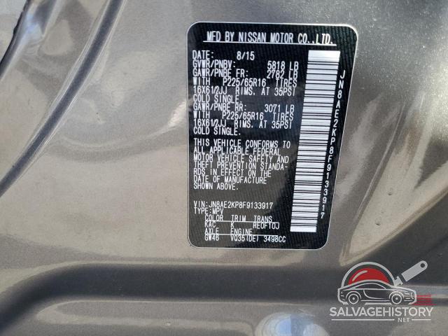 JN8AE2KP8F9133917 2015 NISSAN QUEST photo no. 14