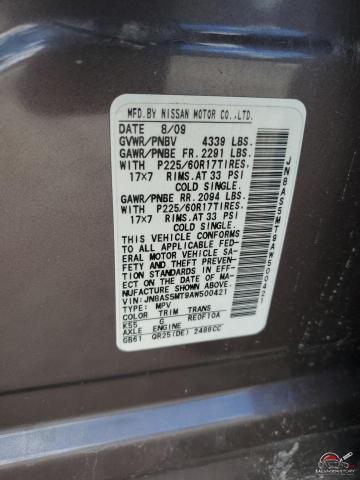JN8AS5MT9AW500421 2010 NISSAN ROGUE photo no. 14