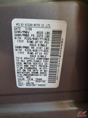 JN8AS5MV4AW101188 2010 NISSAN ROGUE photo no. 13