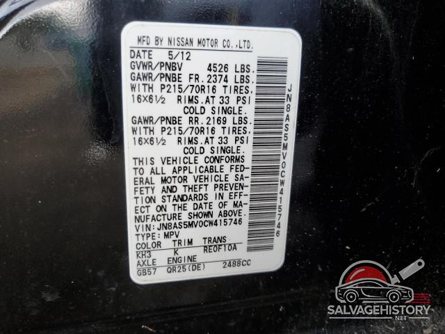 JN8AS5MV0CW415746 2012 NISSAN ROGUE photo no. 13
