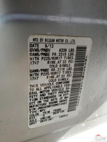JN8AS5MTXDW510492 2013 NISSAN ROGUE photo no. 13