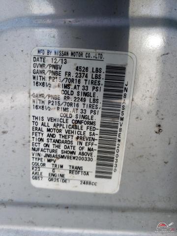JN8AS5MV8EW200330 2014 NISSAN ROGUE photo no. 13