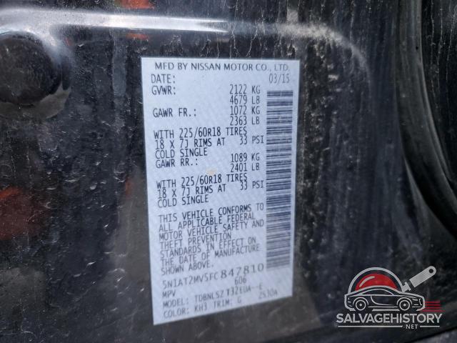 5N1AT2MV5FC847810 2015 NISSAN ROGUE photo no. 12