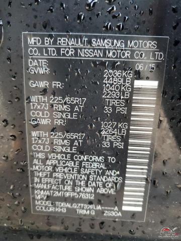 KNMAT2MT9FP576312 2015 NISSAN ROGUE photo no. 13
