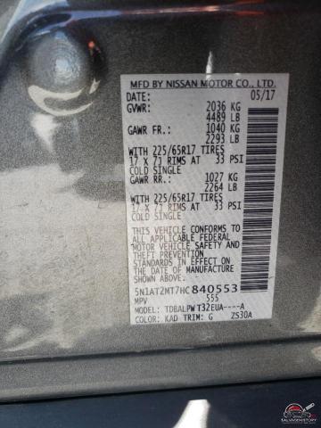 5N1AT2MT7HC840553 2017 NISSAN ROGUE photo no. 13