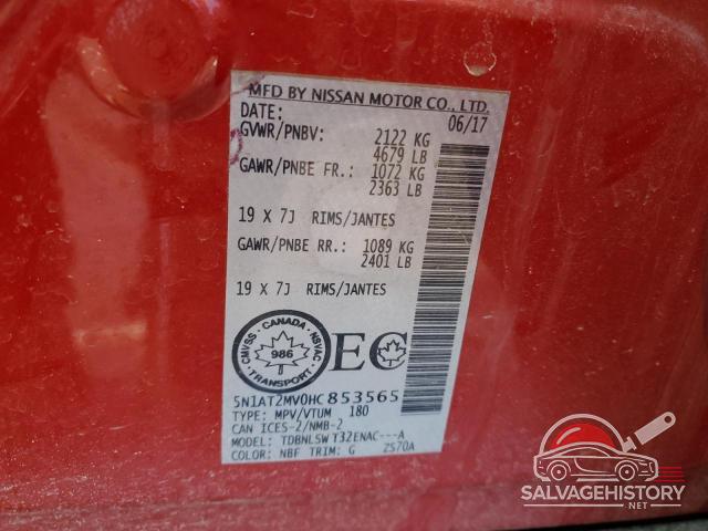 5N1AT2MV0HC853565 2017 NISSAN ROGUE photo no. 13