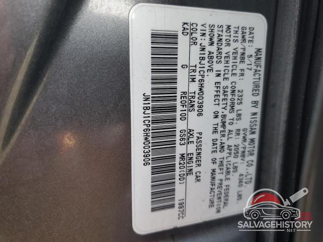 JN1BJ1CP6HW003906 2017 NISSAN ROGUE photo no. 13