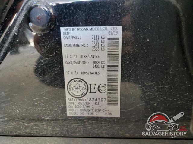 5N1AT2MV4KC824397 2019 NISSAN ROGUE photo no. 14