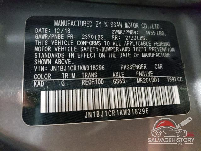 JN1BJ1CR1KW318296 2019 NISSAN ROGUE photo no. 13