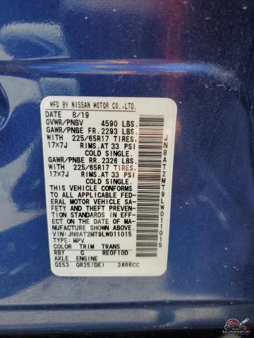 JN8AT2MT9LW011015 2020 NISSAN ROGUE photo no. 13