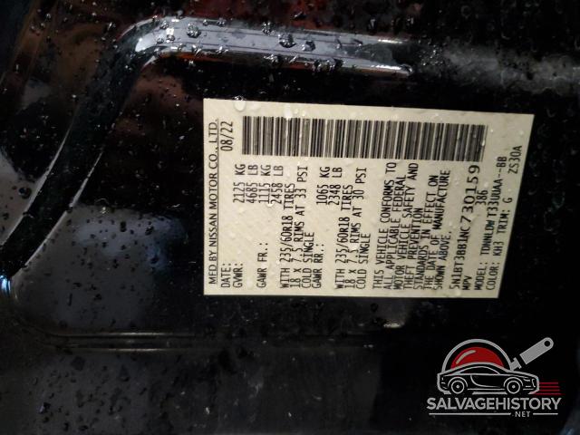 5N1BT3BB1NC730159 2022 NISSAN ROGUE photo no. 13