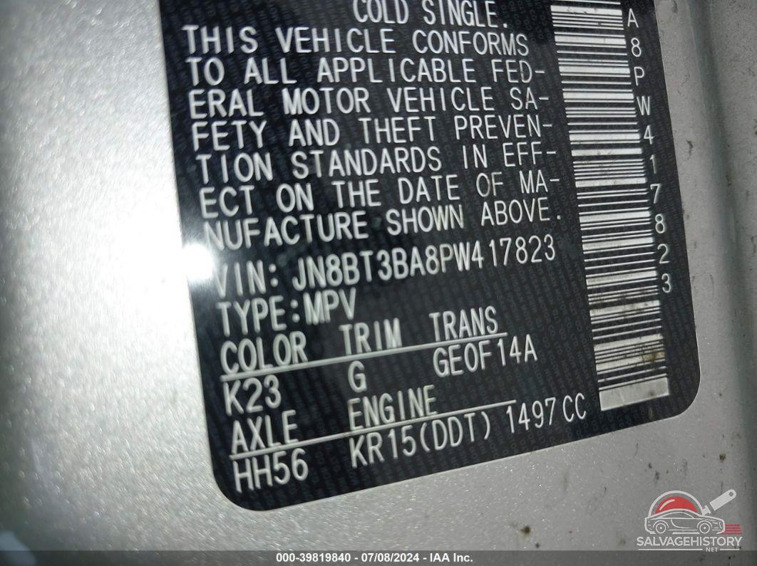 JN8BT3BA8PW417823 2023 NISSAN ROGUE photo no. 9