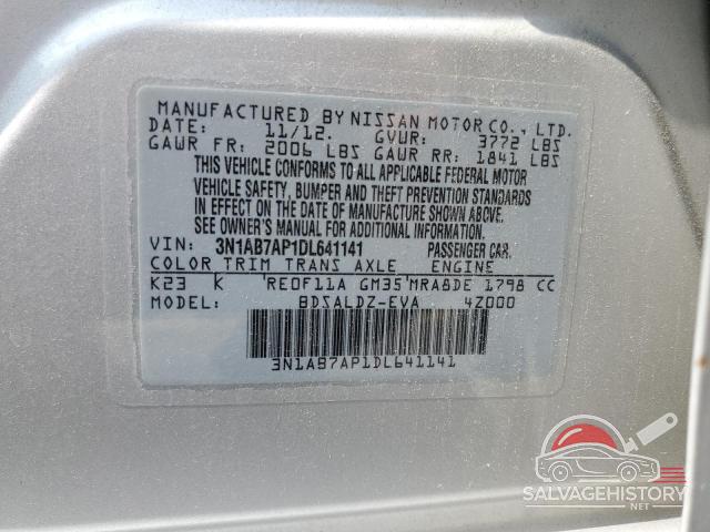 3N1AB7AP1DL641141 2013 NISSAN SENTRA photo no. 12