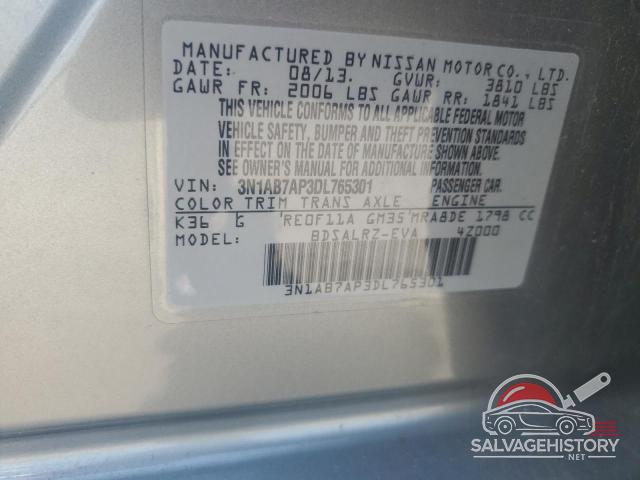 3N1AB7AP3DL765301 2013 NISSAN SENTRA photo no. 12