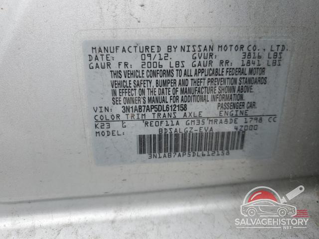 3N1AB7AP5DL612158 2013 NISSAN SENTRA photo no. 12