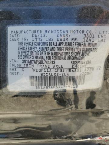 3N1AB7AP5DL744613 2013 NISSAN SENTRA photo no. 12