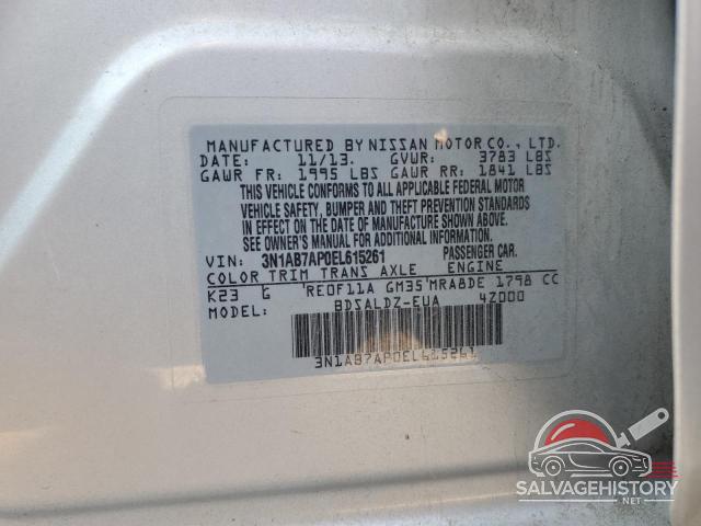 3N1AB7AP0EL615261 2014 NISSAN SENTRA photo no. 12