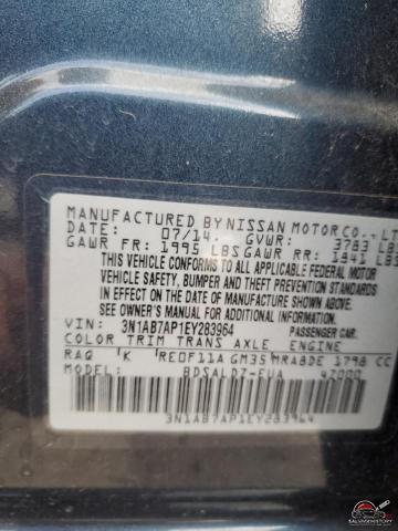 3N1AB7AP1EY283964 2014 NISSAN SENTRA photo no. 13