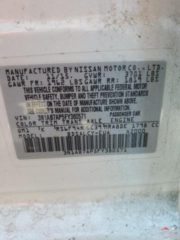 3N1AB7AP5FY380571 2015 NISSAN SENTRA photo no. 12