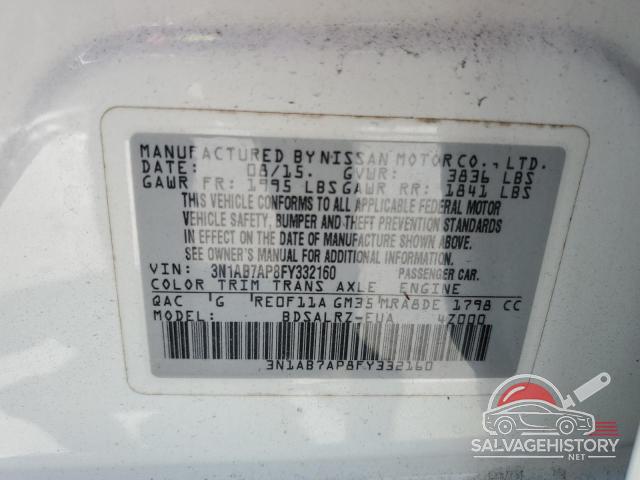 3N1AB7AP8FY332160 2015 NISSAN SENTRA photo no. 13