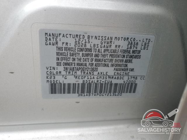 3N1AB7AP0GY213620 2016 NISSAN SENTRA photo no. 12