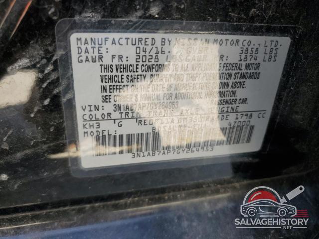 3N1AB7AP7GY264953 2016 NISSAN SENTRA photo no. 12