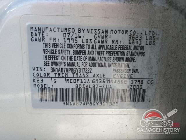 3N1AB7AP8GY317322 2016 NISSAN SENTRA photo no. 13