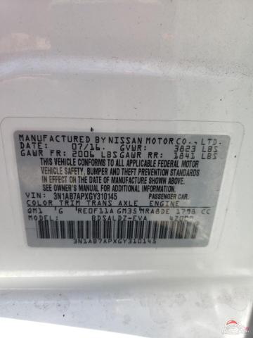 3N1AB7APXGY310145 2016 NISSAN SENTRA photo no. 12
