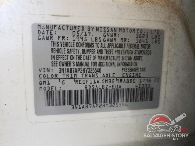 3N1AB7AP2HY325546 2017 NISSAN SENTRA photo no. 12