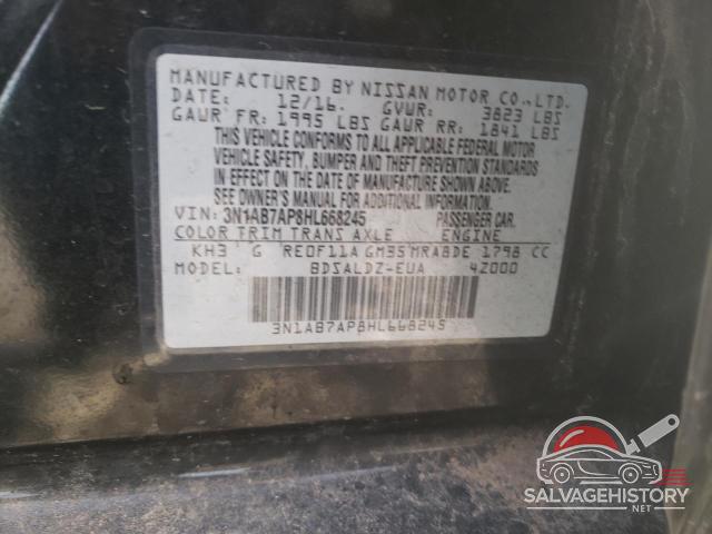 3N1AB7AP8HL668245 2017 NISSAN SENTRA photo no. 12