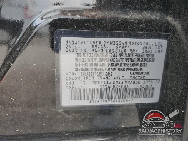 3N1AB7AP3JY310642 2018 NISSAN SENTRA photo no. 12