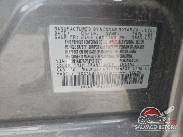 3N1AB7AP6JY317973 2018 NISSAN SENTRA photo no. 12